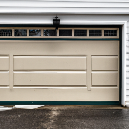 Suburban Cape-style home in Dover, MA with a closed sectional garage door and driveway in overcast daylight.